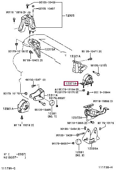 Toyota 12371-22201 Engine mount 1237122201 1237122201 Toyota Engine mount