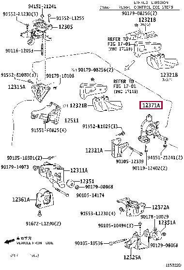 Toyota 12371-22240 Engine mount 1237122240 1237122240 Toyota Engine mount