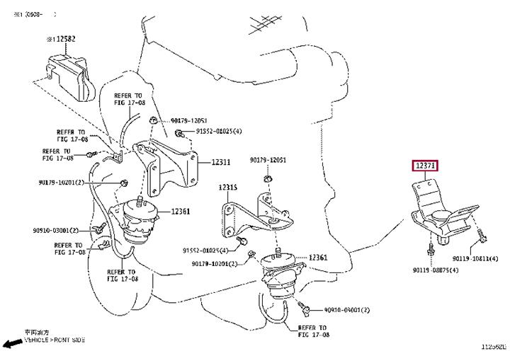 Toyota 12371-30080 Engine mount 1237130080