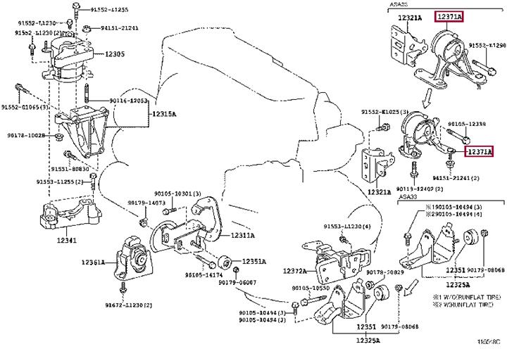 1237136030 Toyota Engine mount