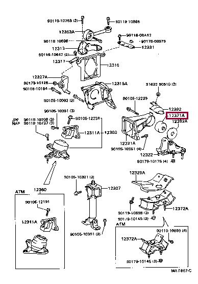 1237162050 Toyota Engine mount