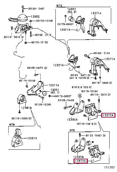 123720H010 Toyota Engine mount