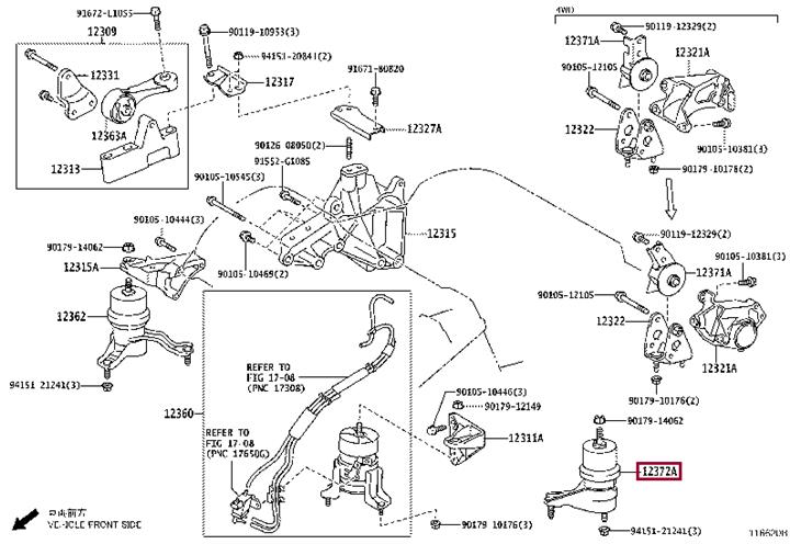 1237220100 Toyota Engine mount