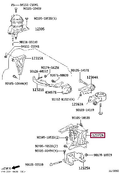 1237221390 Toyota Engine mount
