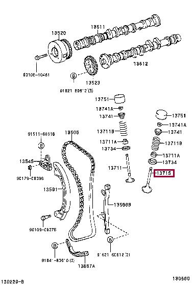Toyota 13715-23030 Exhaust valve 1371523030
