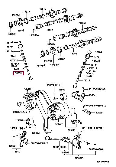 Toyota 13715-62050 Exhaust valve 1371562050