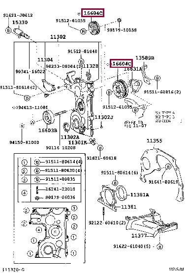 1660423020 Toyota Idler Pulley
