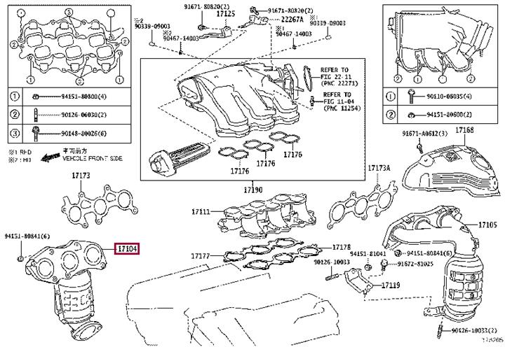 Toyota 17140-31H00 Exhaust manifold 1714031H00