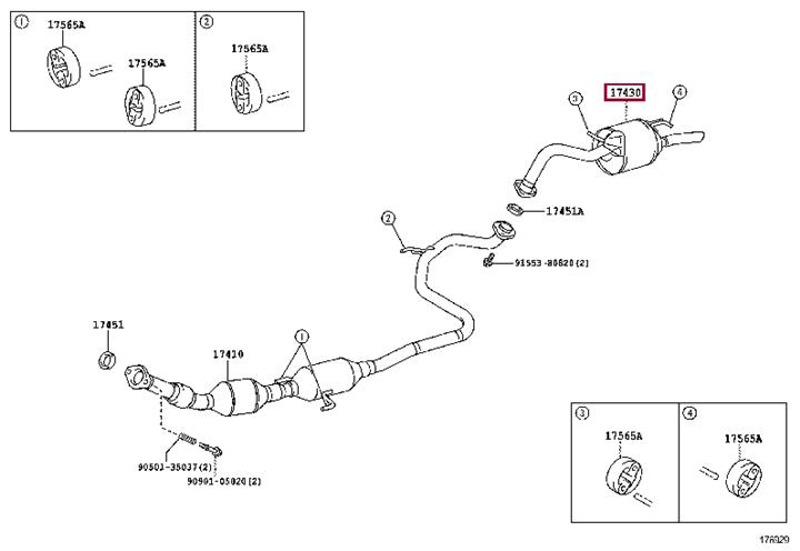 1743033170 Toyota Exhaust pipe