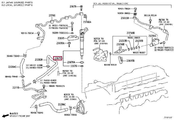 2367009430 Toyota Injector fuel