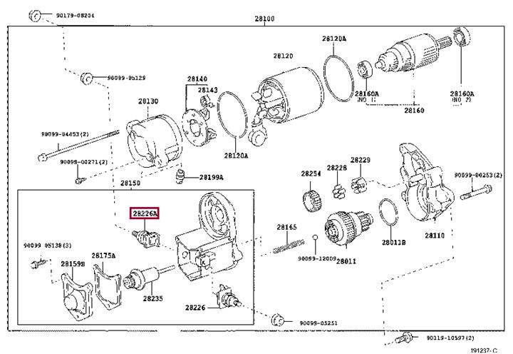 Toyota 28226-50070 Starter Repair Kit 2822650070