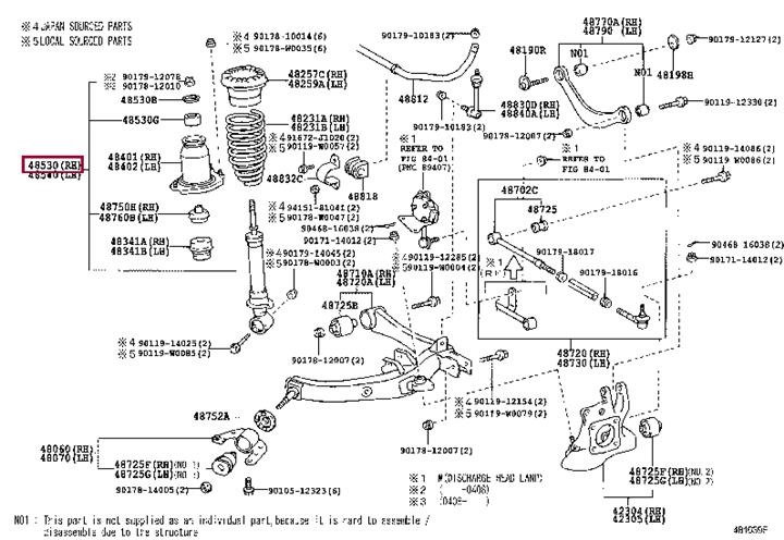 Toyota 48530-09E80 Rear oil and gas suspension shock absorber 4853009E80
