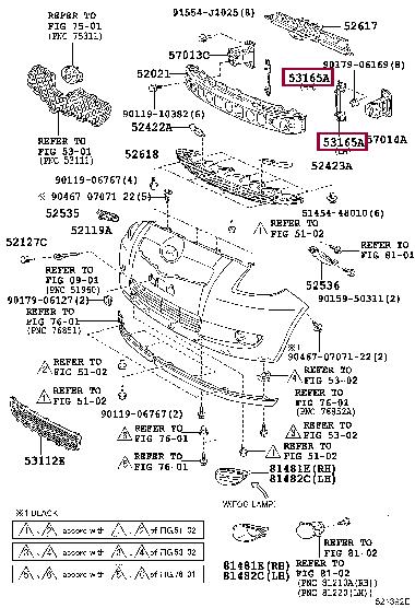 Toyota 53164-52010 BRACKET, RADIATOR 5316452010 5316452010 Toyota BRACKET, RADIATOR
