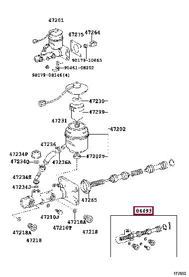 0449360270 Toyota Brake master cylinder repair kit