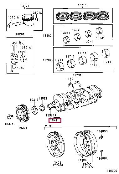 1340122040 Toyota Crankshaft