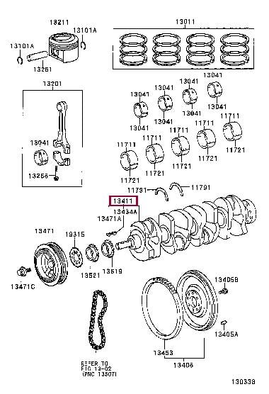 1341128040 Toyota Crankshaft
