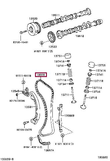 Toyota 13506-23010 Timing chain 1350623010