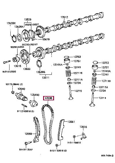 1350666010 Toyota Timing chain