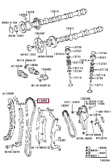 Toyota 13506-75010 Timing chain 1350675010