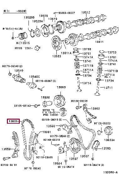 Toyota 13506-75020 Timing chain 1350675020