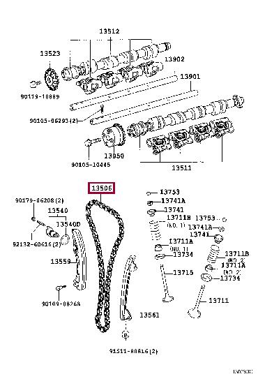 Toyota 13506-88600 Timing chain 1350688600