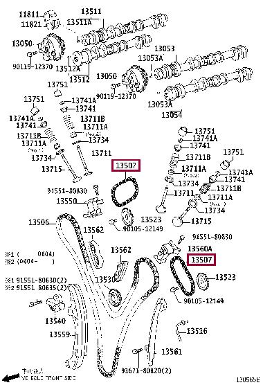 Toyota 13507-31010 Timing chain 1350731010