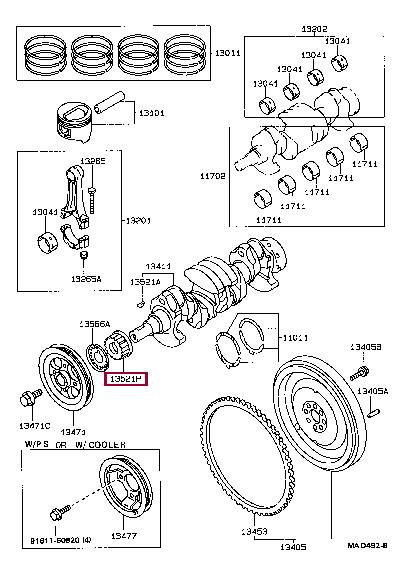 1352111020 Toyota Pulley crankshaft
