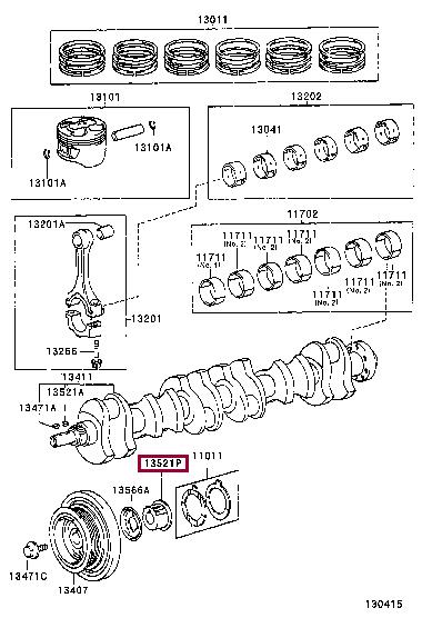 1352146040 Toyota Pulley crankshaft