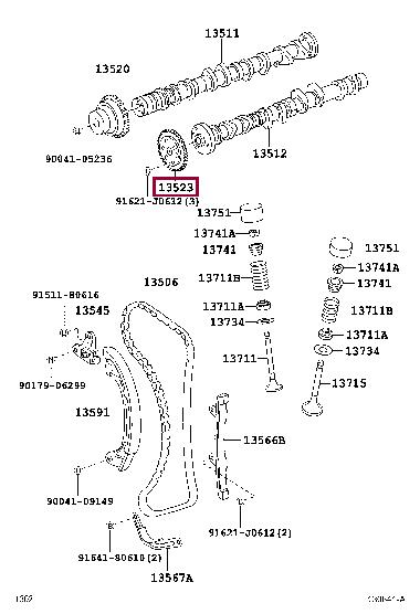 Toyota 13523-97401 Auto part 1352397401