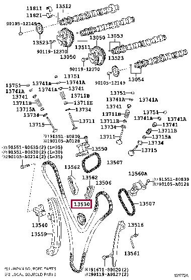 Toyota 135300P010 Auto part 135300P010