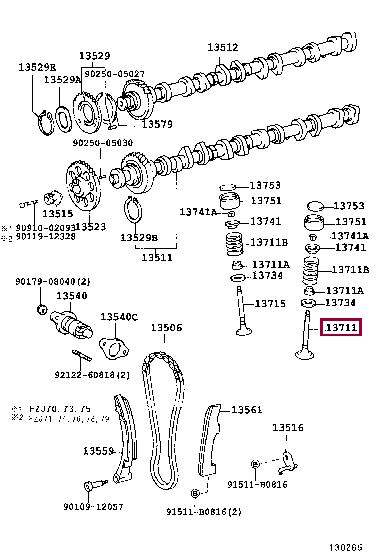 1371166020 Toyota Intake valve