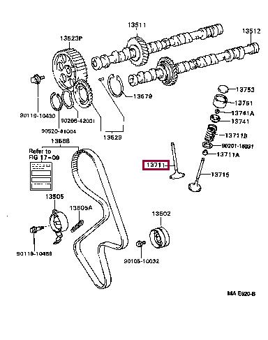 1371174080 Toyota Intake valve