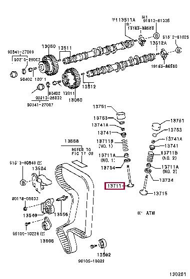 1371174140 Toyota Intake valve