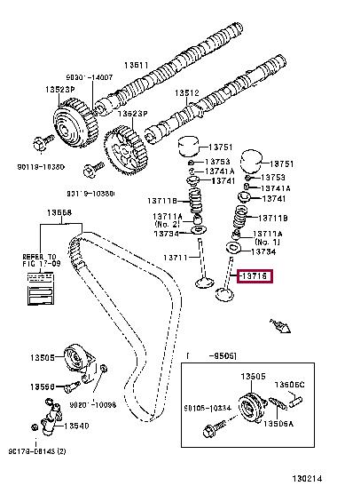 1371516090 Toyota Exhaust valve