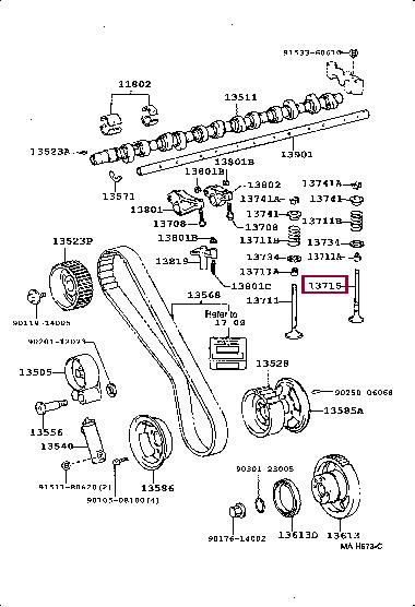 1371517020 Toyota Exhaust valve