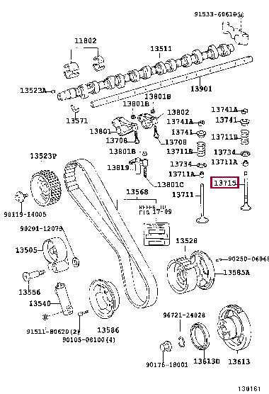 1371517030 Toyota Exhaust valve