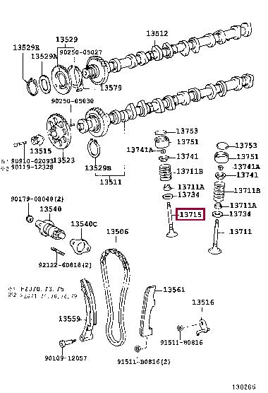 1371566020 Toyota Exhaust valve