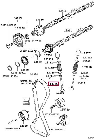 Toyota 13715-70070 Exhaust valve 1371570070