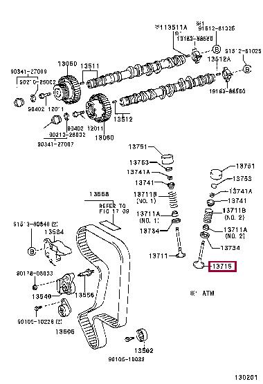 1371574140 Toyota Exhaust valve