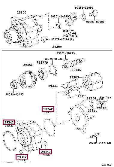 2934258040 Toyota O-ring