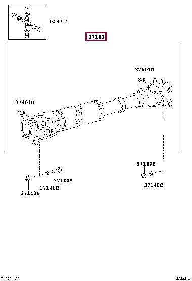 371400K030 Toyota Propeller shaft