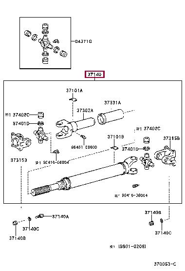 3714060370 Toyota Propeller shaft