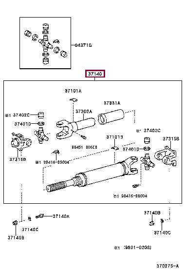 3714060440 Toyota Propeller shaft