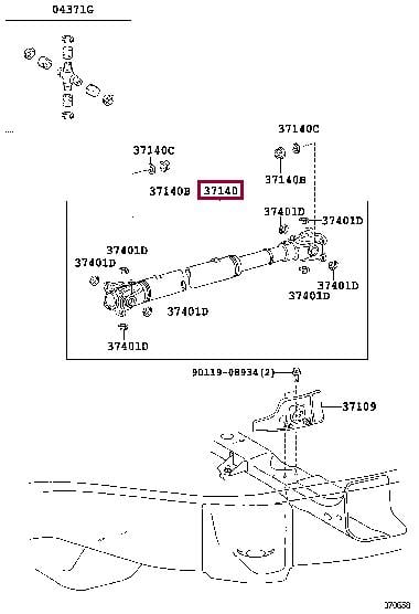 3714060550 Toyota Propeller shaft