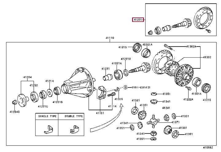 4120180493 Toyota Transfer the main assy