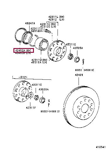 Toyota 43246-17020 Wheel bearing bearing 4324617020