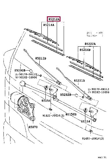 Toyota 85212-37091 Wiper Blade 8521237091 8521237091 Toyota Wiper Blade