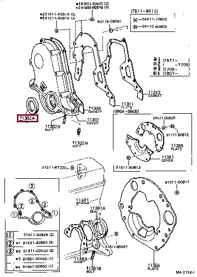 Toyota 90311-38024 Oil seal crankshaft front 9031138024