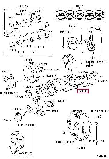 Rear crankshaft oil seal Toyota 90311-95008