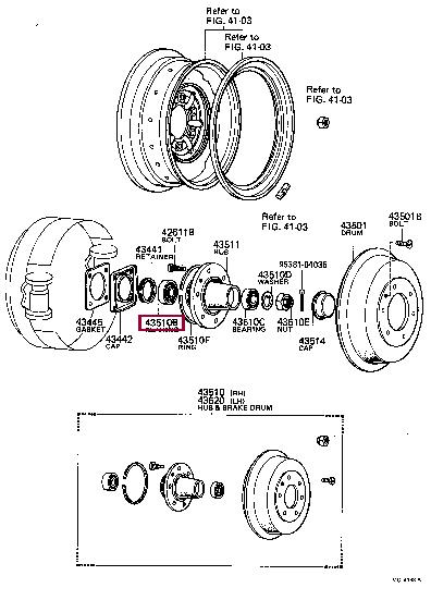 Toyota 90368-42045 Wheel bearing kit 9036842045
